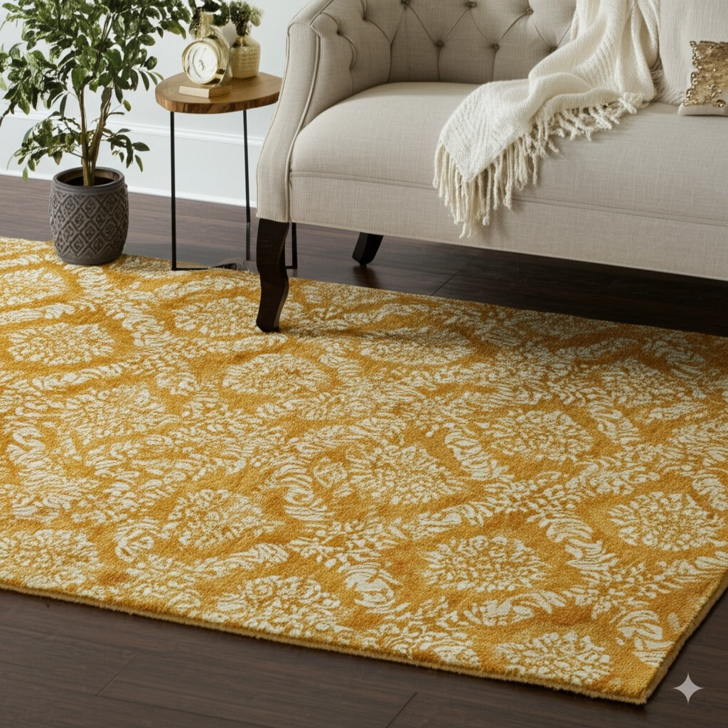 Rustic Bespoke Brown Hand Knotted Afghan Wool Rug