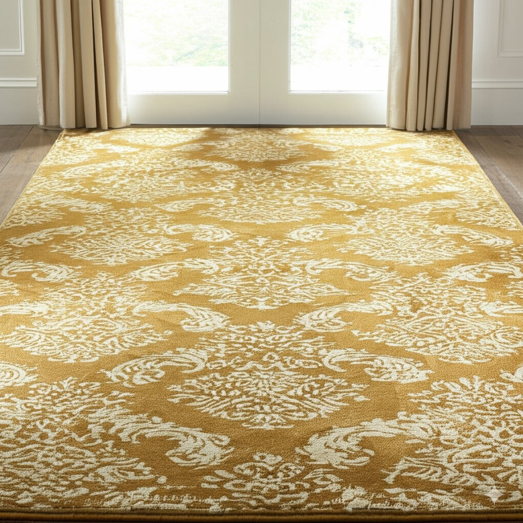 Rustic Bespoke Brown Hand Knotted Afghan Wool Rug