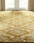 Rustic Bespoke Brown Hand Knotted Afghan Wool Rug