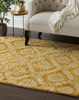 Rustic Bespoke Brown Hand Knotted Afghan Wool Rug