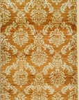 Isolated view of Rustic Bespoke Brown Hand Knotted Afghan Wool Rug, showcasing its intricate geometric design in warm, earthy browns.