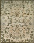 Isolated view of Elena Ophelia Ivory Hand Knotted Afghan Wool Rug, showcasing its intricate, geometric design.