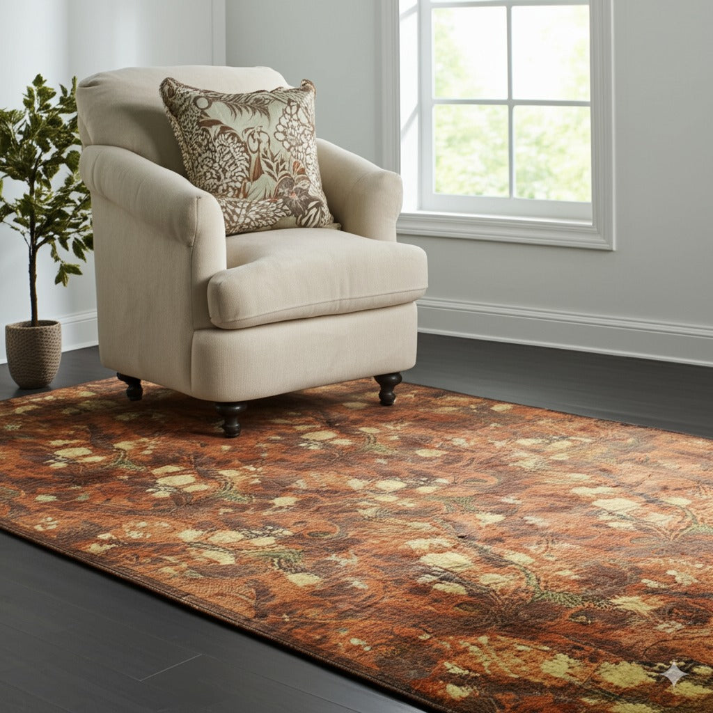 Sarrah Violet Red Hand Knotted Afghan Wool Rug