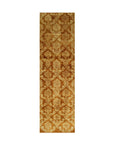 Refined Bespoke Brown Hand Knotted Afghan Wool Rug, warm brown wool texture with subtle variations and a finely detailed, hand-knotted pattern, casting gentle shadows in a softly lit setting.