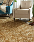 Refined Bespoke Brown Hand Knotted Afghan Wool Rug