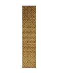 Refined Bespoke Brown Hand Knotted Afghan Wool Rug