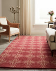 Penelope Maya Red Hand Knotted Afghan Wool Rug