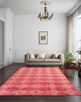 Penelope Maya Red Hand Knotted Afghan Wool Rug