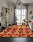 Opulent Classic Red Hand Knotted Afghan Wool Rug