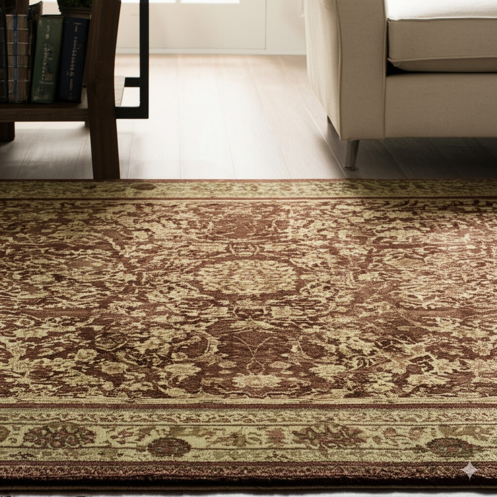 Sloane Lydia Beige Hand Knotted Afghan Wool Rug