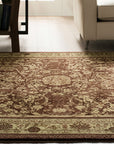 Sloane Lydia Beige Hand Knotted Afghan Wool Rug