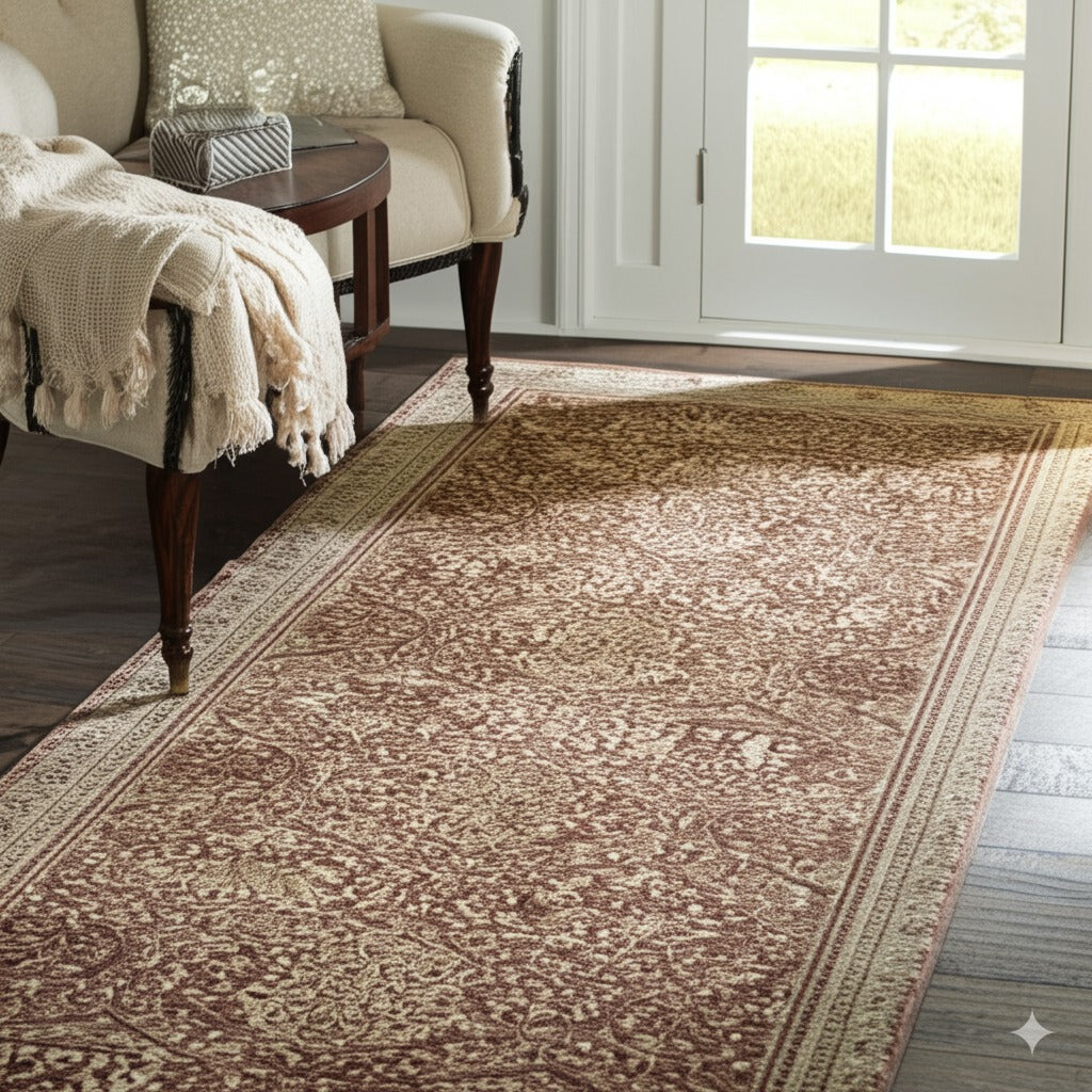 Sloane Lydia Beige Hand Knotted Afghan Wool Rug