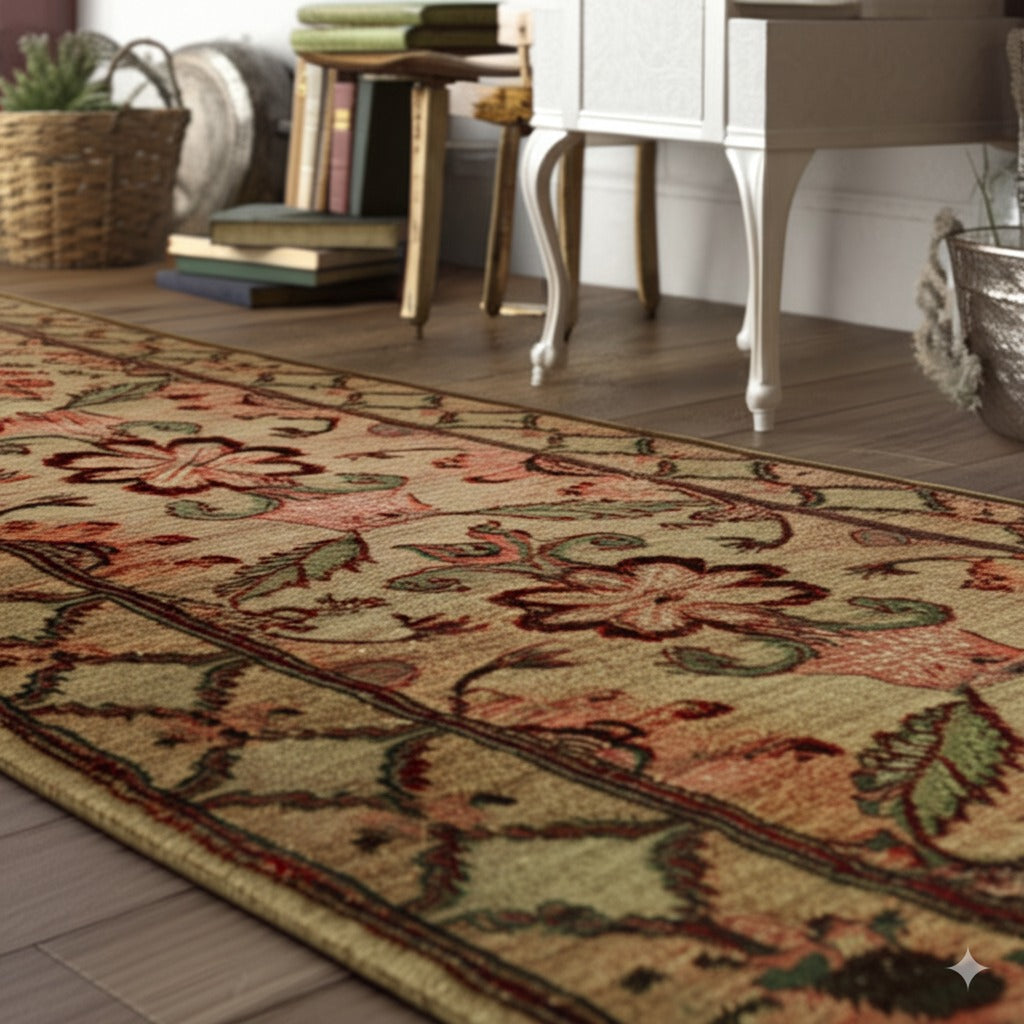 Handcrafted Dazzling Beige Hand Knotted Afghan Wool Rug