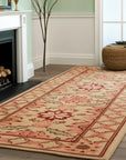 Handcrafted Dazzling Beige Hand Knotted Afghan Wool Rug