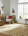 Elena Mohair Oushak Beige Hand Knotted Rug