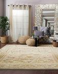 Elena Mohair Oushak Beige Hand Knotted Rug