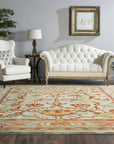 Cozy Mohair Oushak Beige Hand Knotted Rug