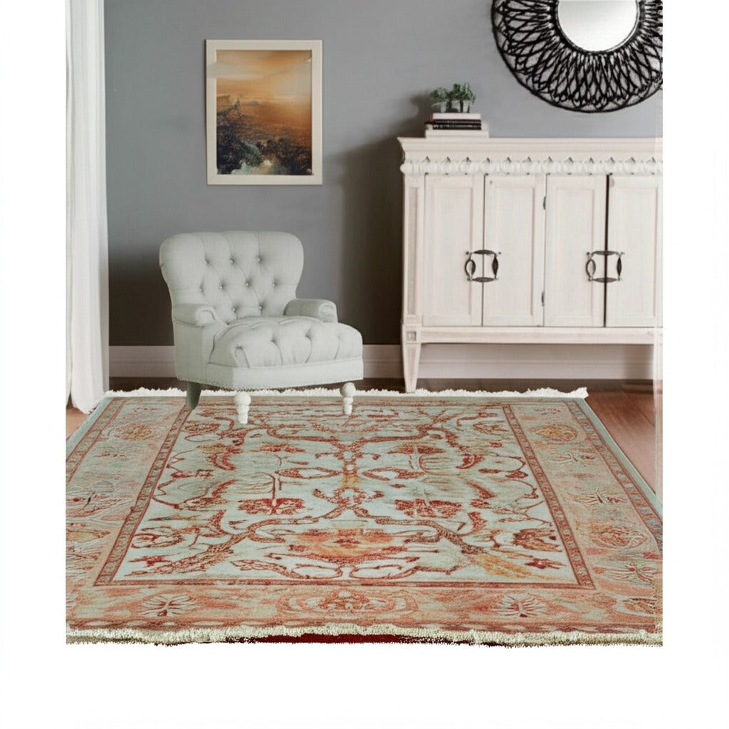 Cozy Mohair Oushak Beige Hand Knotted Rug