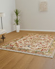 Delicate Mohair Oushak Beige Hand Knotted Rug