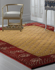 Artisan Quinn Yellow Hand Knotted Wool Rug