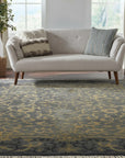 Noir Dynasty Black Handmade Ningxia Wool  Rug