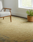 Warm Bianca Gold Hand Knotted Wool Rug