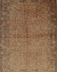 Isolated view of Lydia Jasmine Red Hand Knotted Wool Rug, showcasing its intricate floral and geometric design in vibrant reds, creams, and subtle blues.