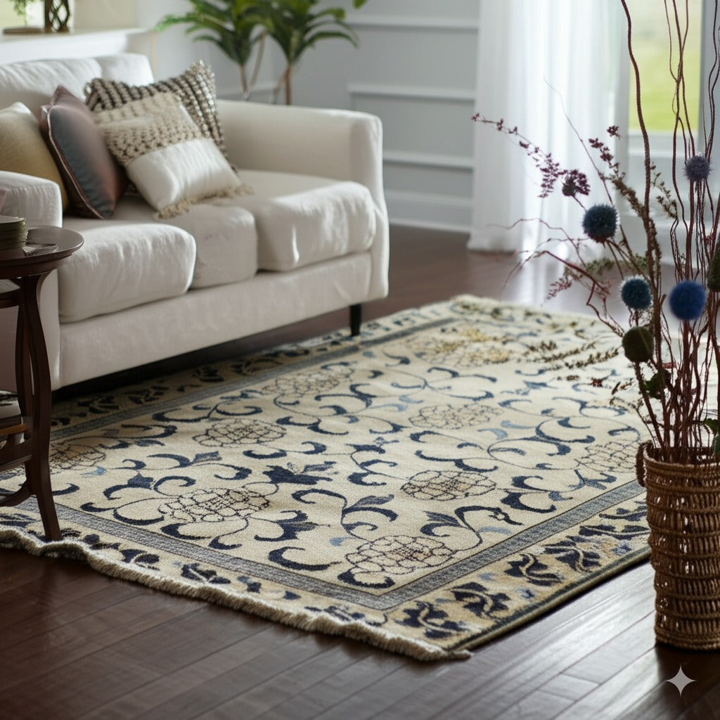 Willow Lydia Gold Hand Knotted Wool Rug