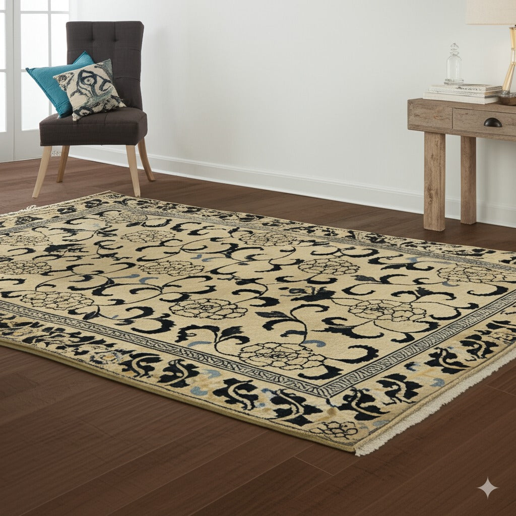 Willow Lydia Gold Hand Knotted Wool Rug