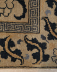 Willow Lydia Gold Hand Knotted Wool Rug, luxurious gold tones and intricate hand-knotted details enhance a living space with warmth and texture.