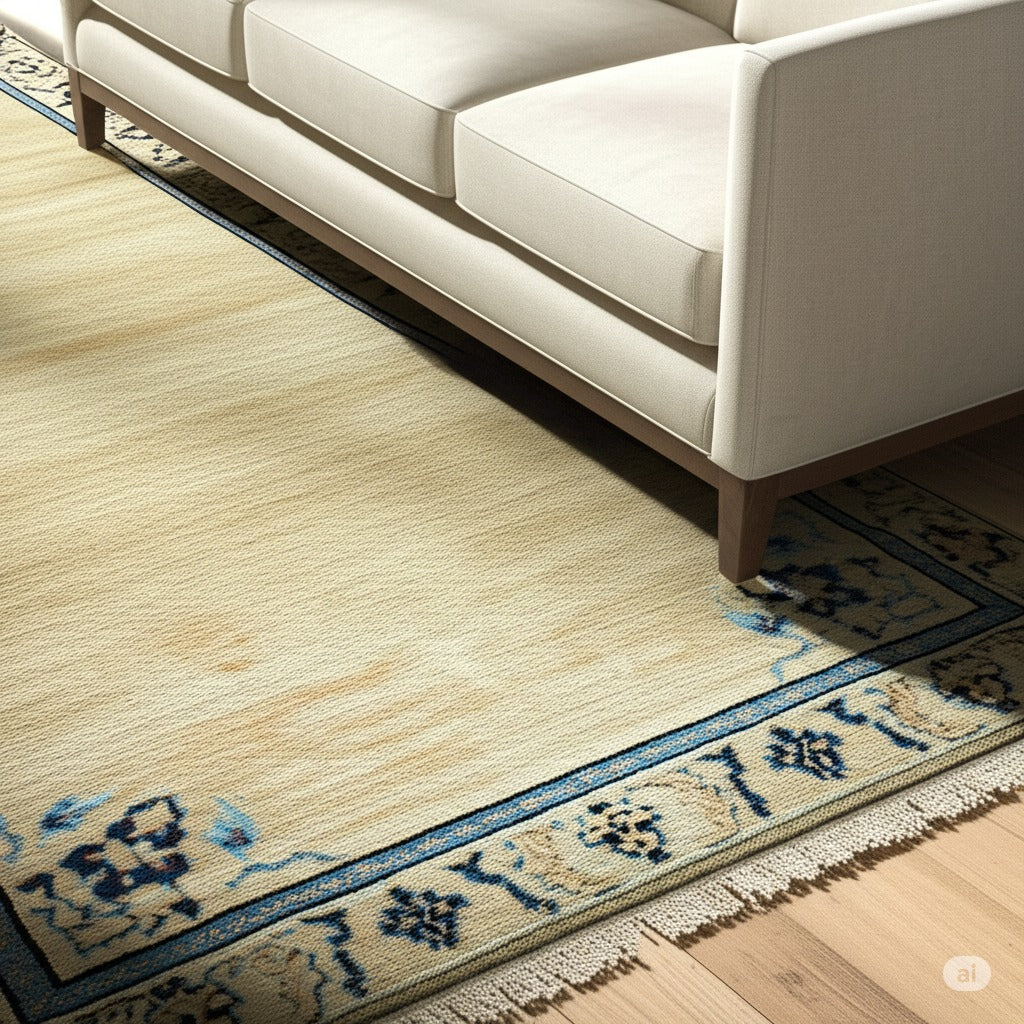 Lila Timeless Beige Hand Knotted Wool Rug