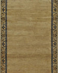 Isolated view of Lila Timeless Beige Hand Knotted Wool Rug, showcasing its design.