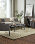Sophisticated Nadia Black Hand Knotted Wool Rug