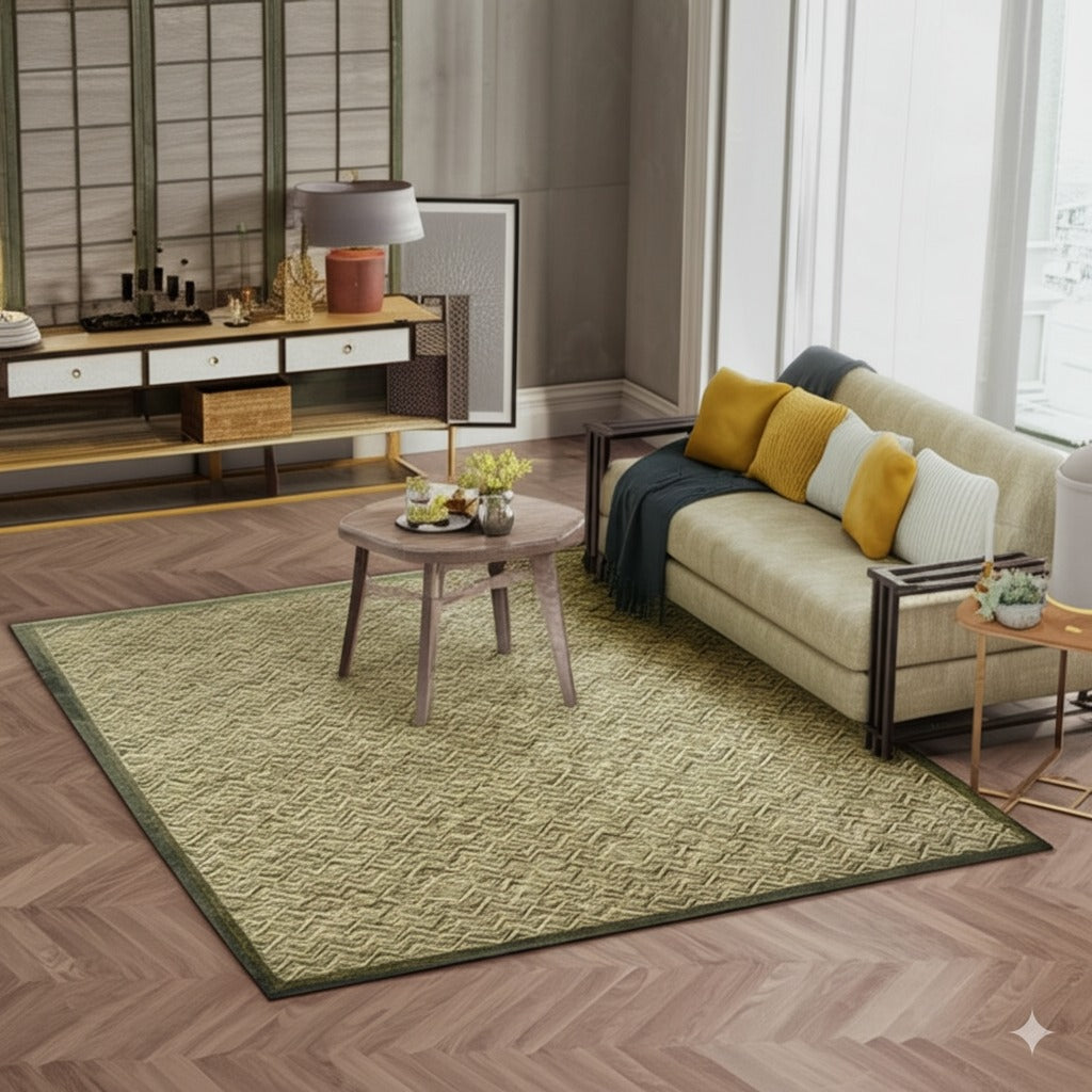 Sophisticated Nadia Black Hand Knotted Wool Rug