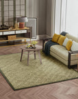 Sophisticated Nadia Black Hand Knotted Wool Rug