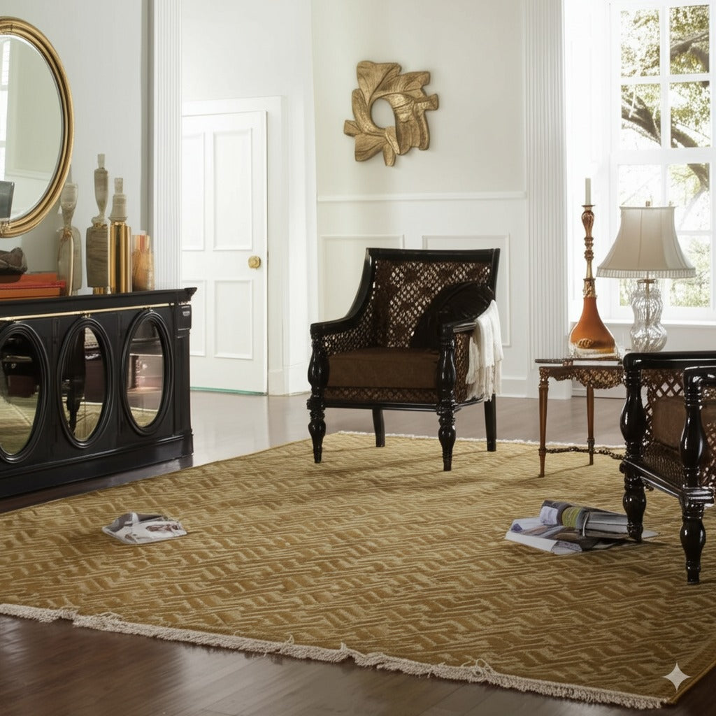Rhea Majestic Brown Hand Knotted Wool Rug