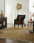 Rhea Majestic Brown Hand Knotted Wool Rug
