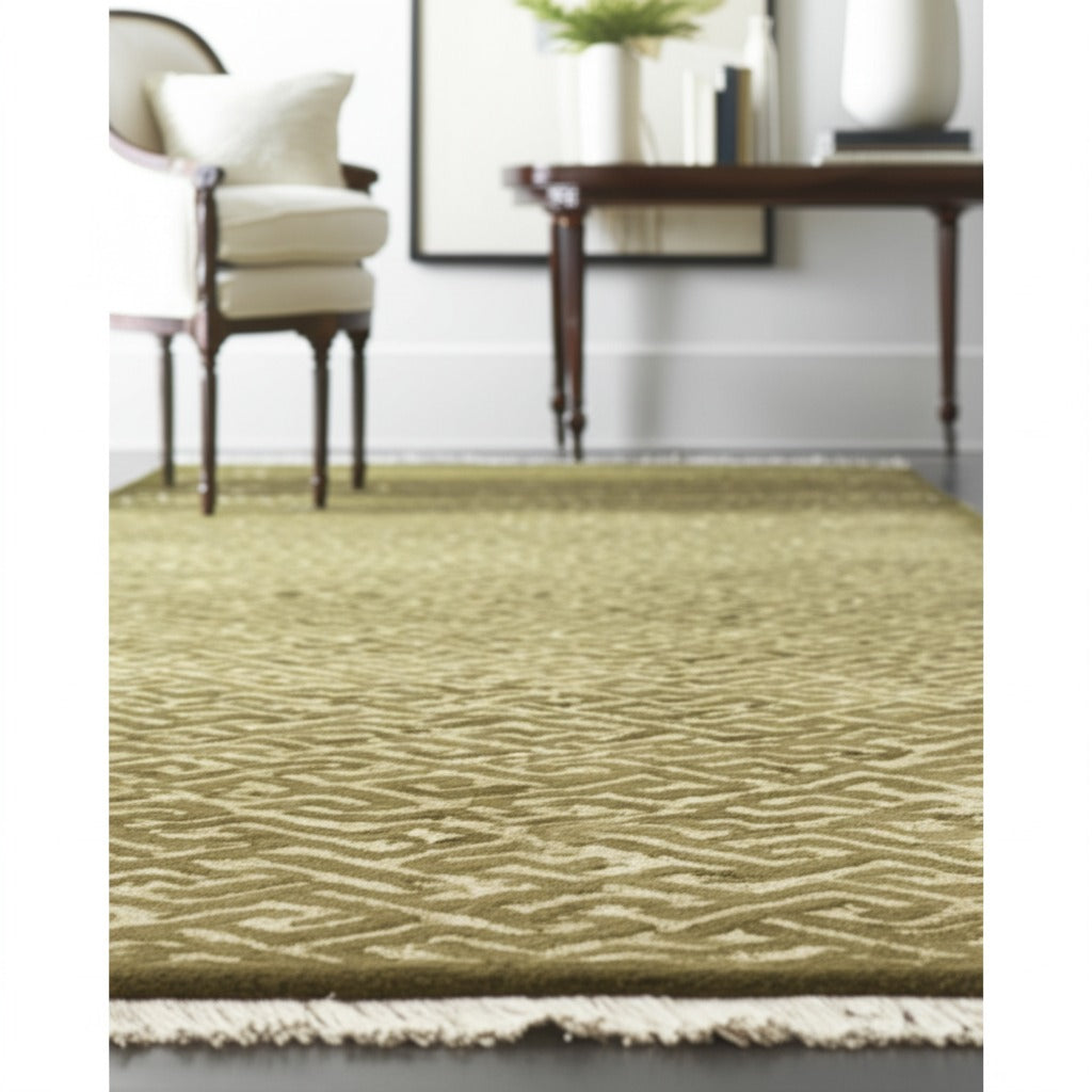 Gilded Dynasty Handmade Wool Ningxia Rug