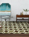 Talia Artistic Green Hand Knotted Wool Rug