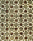 Isolated view of Talia Artistic Green Hand Knotted Wool Rug, showcasing its abstract, flowing design.