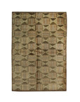 Isolated view of Sumptuous Giselle Brown Hand Knotted Wool Rug, showcasing its intricate geometric design.