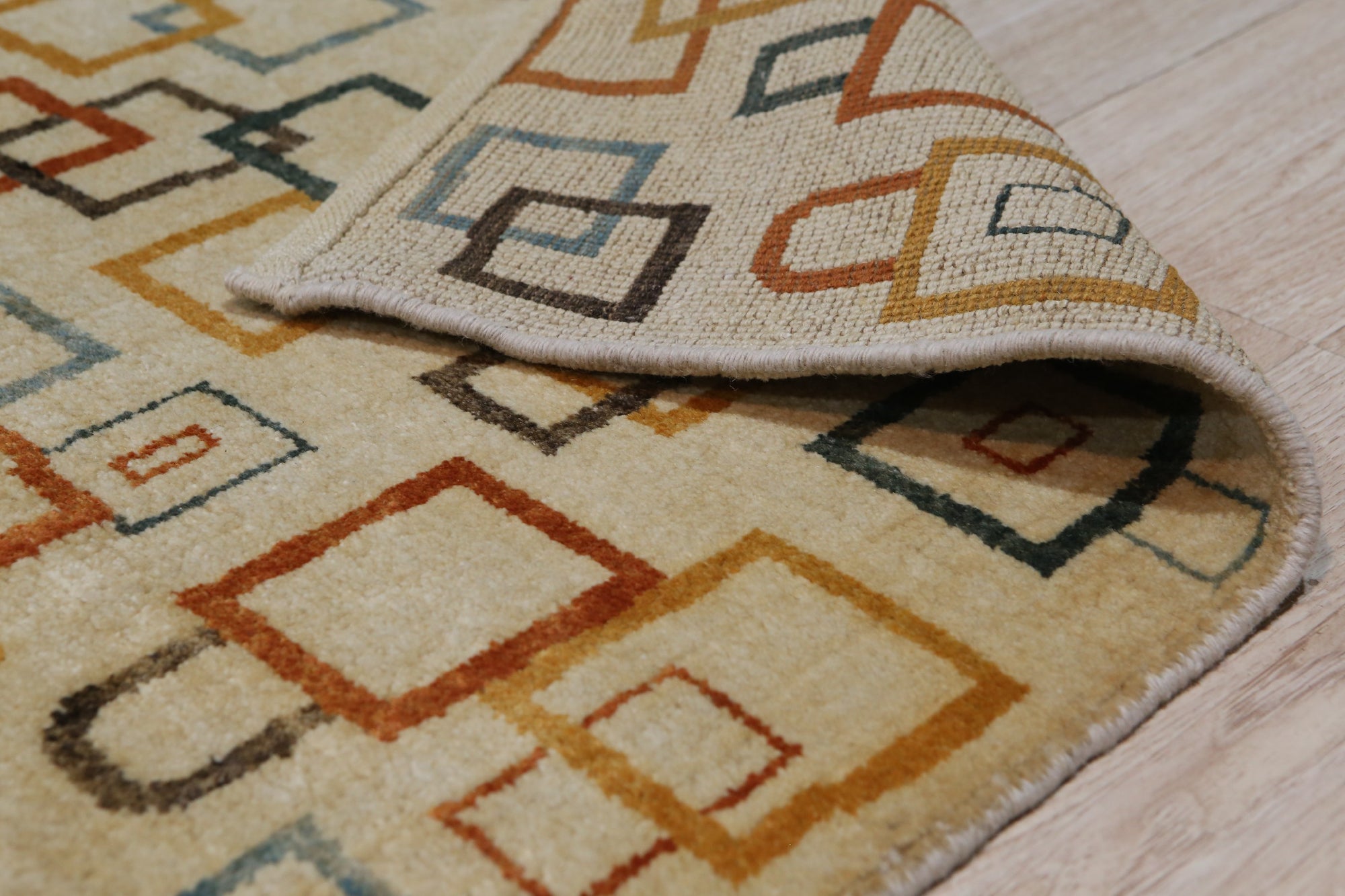 Sandstone Serenity Beige Handmade Wool Ningxia Rug