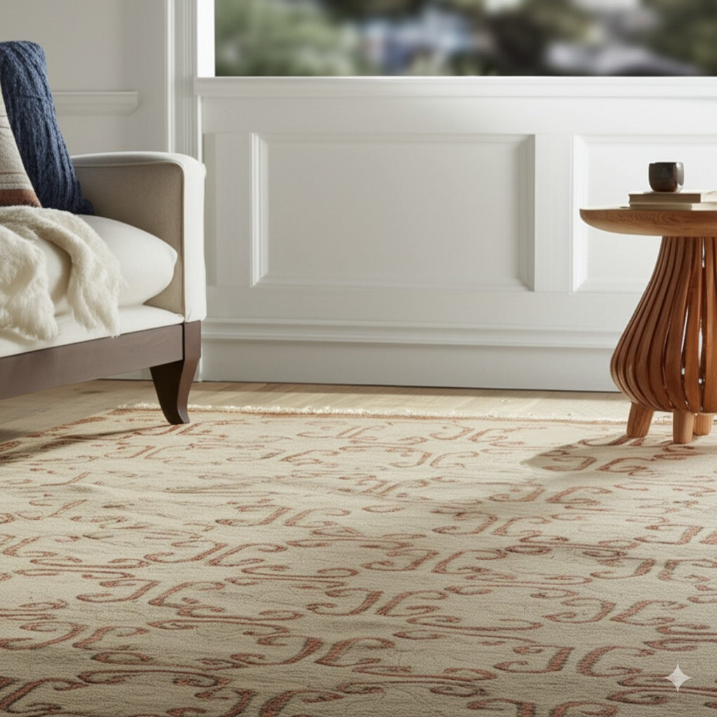 Louie Vibrant Brown Hand Knotted Wool Rug