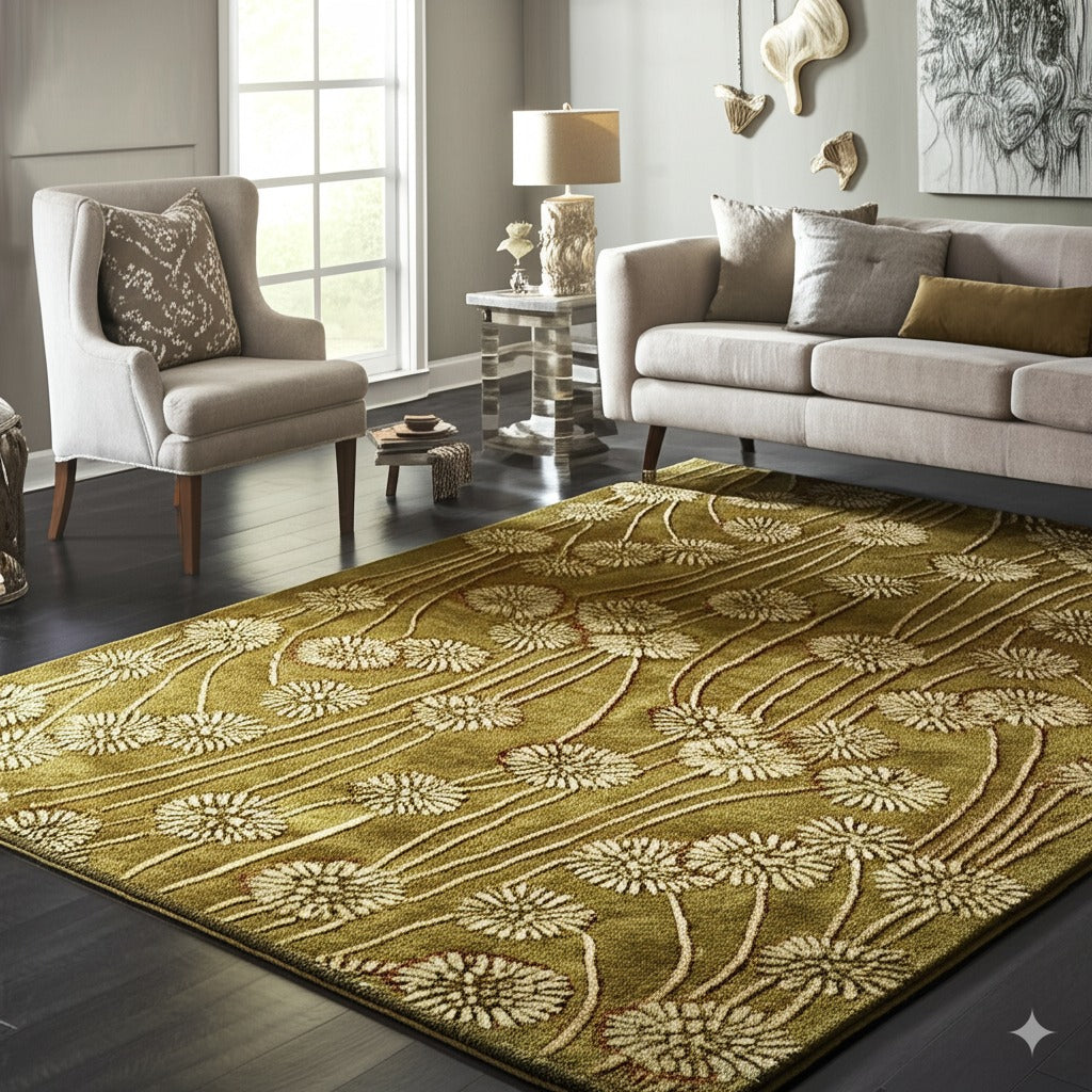 Lila Jasmine Brown Hand Knotted Wool Rug