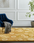 Lila Jasmine Brown Hand Knotted Wool Rug