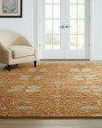 Inviting Warm Rust Hand Knotted Wool Rug