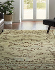 Elena Rustic Green Hand Knotted Wool Rug