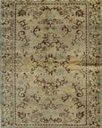 Isolated view of Elena Rustic Green Hand Knotted Wool Rug, showcasing its rustic design.