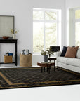 Bespoke Vibrant Brown Hand Knotted Wool Rug
