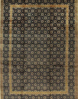 Isolated view of Bespoke Vibrant Brown Hand Knotted Wool Rug, showcasing its design.